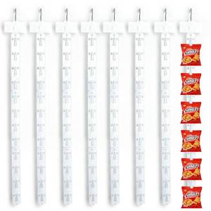 lot 20049 image: YKPLDP 12sets Hanging Display Strips Merchandise Strip with S Metal Hooks 24.8inches for Retail Display with Label Header chip Holder Display for vendors Booth Supplies