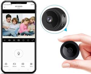 lot 20069 image: X W EI UNION Small Camera Spy Camera WiFi Home Security Camera Mini Hidden Camera Video Recorder Night Vision Live Feed Playback Phone App Control Nanny Cam Pet Camera