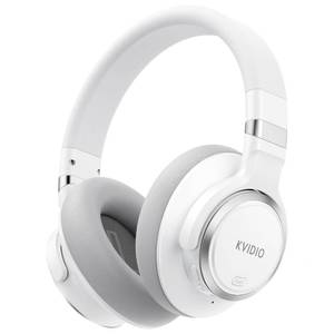 lot 20102 image: KVIDIO Hybrid Active Noise Cancelling Headphones, Wireless Bluetooth Headphones Over Ear with Mic, 70H Playtime, Transparency Mode, Hi-Fi Stereo Sound, Deep Bass Headsets for Phone PC Travel Home (BLACK)