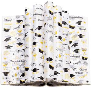 lot 20496 image: KVCSYAW Graduation Wax Paper, 100 Pcs, 8.6 x 9.8 inches, Waterproof & Oil-proof, Perfect for Food Wraps, Sandwiches, Candy, Cookies, Picnic Baskets (Open Box,May Be Missing Pieces)