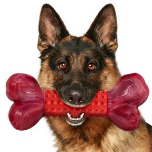 lot 20500 image: Apasiri Tough Dog Toys for Aggressive Chewers Beef Flavored Long Lasting Dog Bones for Large Dogs, Indestructible Dog Chew Toys to Keep Them Busy, Large Dog Toys for Medium & Large Breed, Red