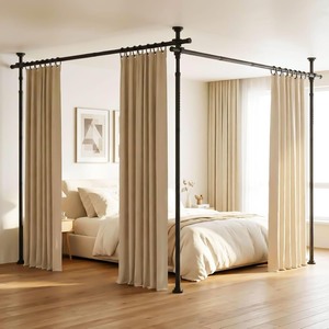 lot 1095 image: Fazlino Room Divider Black - No Door Room Separation