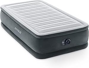 lot 1133 image: Intex Dura-Beam Plus Mid-Rise Twin Air Mattress with Built-In USB Pump