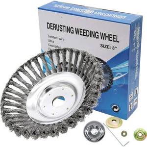 lot 2107 image: 8-Inch Twisted Wire Derusting Weeding Wheel