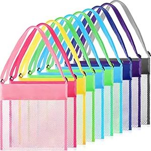 lot 2110 image: Frienda 15 Pack Mesh Beach Tote Bags Classic Style