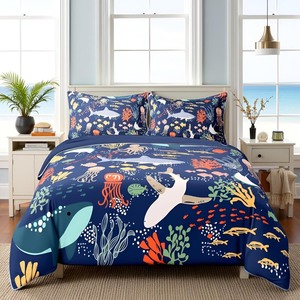 lot 2132 image: Ocean Animals 100% Cotton Duvet Cover Twin