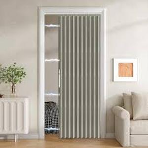 lot 11565 image: Jilron Accordion Style Blackout Door Curtain