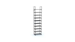 lot 17370 image: 10 Tier SeparableStackable Shoe Rack (Black)