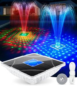 lot 1215 image: Solar Pool Fountain with Light Show,2026 Upgraded Large Solar Pool Water Fountain,Floating Pool Fountains for Above Ground Pool,Solar Floating Fountains Pump for Pool Pond-1PK(Dark Blue)