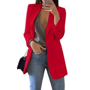 lot 2217 image: Cnkwei Womens Casual Blazers Open Front Long Sleeve Lapel Collar Office Work Jacket Black