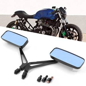 lot 2223 image: DREAMIZER Rectangle Motorcycle Mirrors Black - Universal 8MM 10MM Rearview Mirror Aluminum CNC Compatible with Honda Yamaha Suzuki Ruckus Grom Shadow Vstar650
