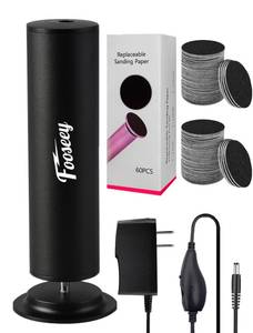 lot 2243 image: Dermave Foot Callus Remover, Professional Pedicure Tool for Feet with 60pcs Sandpaper Discs, Electric Callus Remover for Feet,Adjustable Speed Aluminum Foot File for Dead Skin, Black