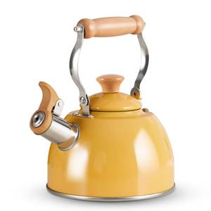 lot 2257 image: ROCKURWOK Tea Kettle, Tea Pot with Cool Touch Ergonomic Handle, Teapot Food Grade Stainless Steel, Tea Kettle Stovetop, Kettle Teapot, Whistling Tea Kettle, Small Tea Kettles, 1.6 Quart (Yellow)