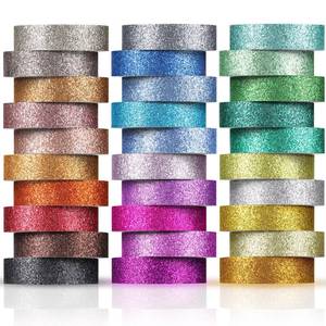 lot 4292 image: Eaasty 30 Rolls Glitter Washi Tape Colored 66 Yard Rainbow Metallic Tape Decorative Adhesive for Art Scrapbook DIY Craft Projects Gift Wrapping Decor