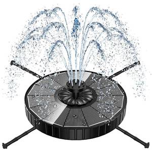 lot 4310 image: Yzert Solar Fountain, 3-Level Adjustable Water Height, 3.5W Glass Powerful Outdoor Fountain Pump with Rotating Rods and 7 Nozzles for Bird Bath, Garden, Pond, Patio, Flower Pot (2026 Model, Black)