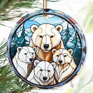 lot 4324 image: Dodosky Christmas Ornament, Four Polar Bear Ornament, Christmas Decorations for Tree, Heirloom Keepsake, Gift Idea