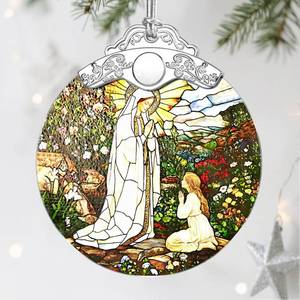 lot 4342 image: Christian Christmas Ornaments, Christmas Tree Ornaments, Religious Xmas Decorations, Holiday Ornament, Catholic Home Decor, Religious Gift, Faith Gifts for Christian - Virgin Mary