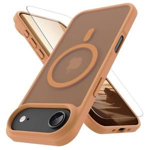 lot 4347 image: PinLiSheng Magnetic for iPhone Air Case with 1 Screen Protector Mil-Grade Drop Protection Compatible with Magsafe Shockproof Slim Translucent Matte Protective Phone Case, Brown