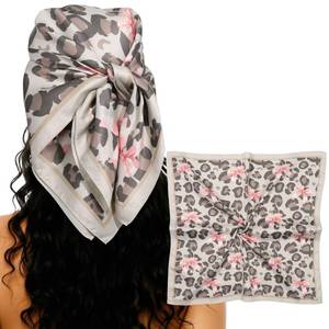 lot 4348 image: CHLINS 27.5in Cherry Square Head Scarf Hair Scarf for Womenfts Hair Silk Bandana Head Wrap for Sleeping and Handbags Accessories