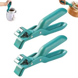 lot 4358 image: Hot Plate Grippers, Hot Plate Gripper Lifters Tongs, Multi-function Anti-Scald Bowl Clip, Silicone Non-slip Hot Dish Plate Holder, Kitchen Utensil for Bowls,Pans,Dishes (Green-2pcs)