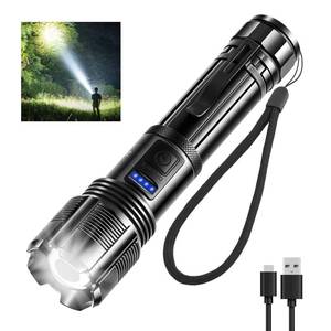 lot 4374 image: JTVCVQOF Rechargeable Tactical Flashlight Ultra Bright High-Lumen LED Beam with USB-C Charging, Heavy Duty Mid-Size Torch for Home Power Outage, Car Emergency and Outdoor Adventure