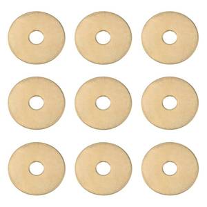 lot 4376 image: DGHAOP 10PCS Metal Spacer Brass Colour Diameter 2.4cm Thin Section Furniture Decorative Classical Brass Fittings Round Brass Backsplash Washer