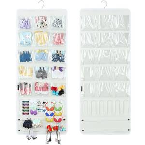 lot 4380 image: Hanging Doll Clothes Organizer,Doll Accessories Storage Holder,Doll Outfit Wall Display,15cm-17cm Dolls Outfit Holder(Not Include Any Accessories) (White)