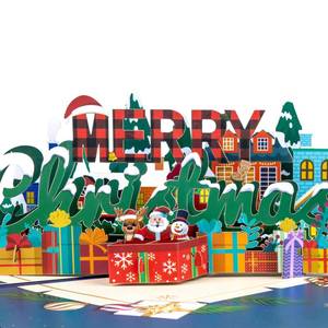 lot 4386 image: DLYMXGC Merry Christmas Pop Up Greeting Cards with Blank Note Card and Envelope, ideal celebration gift for Friendship, Love, Anniversary, Special Moments, Christmas, Appreciated, Birthday