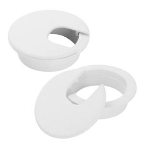 lot 4413 image: 2in White Desk Grommet, JTemgle Plastic Cable Hole Cover Computer Table Cord Wire Organizer Caps Desktop Cord Management for Home Office TV Stands Tabletops, 2 Pieces