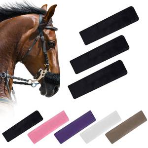 lot 5769 image: ChengFu Fleece Horse Halter Cover, Horse Halter Noseband Cover, Halter Fleece Covers for Horses Bridle Nose Band Padded Replacement Accessories (3 Packs,Khaki)