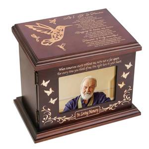 lot 5791 image: Cremation Memorial Urns for Human Ashes Adult Male Female, Wooden Picture Frame Urns Box and Casket for Men Women Child, Burial Funeral for Ashes