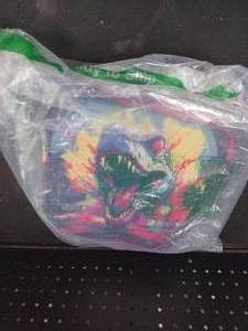 lot 5811 image: cfpolar Kids Lunch Bags for Boys Girls - Domineering Dinosaur Reusable Lunch Box with Leakproof Thermal Cooler and Shoulder Strap - Ideal for School, Picnic, Daycare