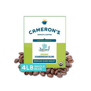 lot 5815 image: Cameron s Coffee Roasted Whole Bean Coffee  Organic Scandinavian Blend  4 Pound