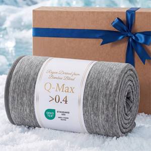 lot 6186 image: Bedsure Silky Soft Summer Cooling Blanket for Hot Sleepers, Rayon Derived from Bamboo Cold Throw Blanket for Couch, Lightweight Bed Cooling Throw Camping Picnic Travel Outdoor Dorm Essentials, 50x70