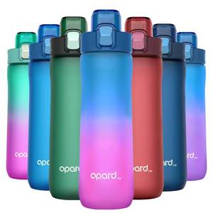 lot 6191 image: Opard Zip 20oz Plastic Water Bottle Dishwasher Safe, Leakproof Flip-Top Lid, BPA Free Tritan, Wide Mouth Reusable Kids Water Bottle for School Hiking Commuting Outdoor Travel and Gym