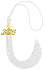 lot 6197 image: GRADFTY 2026 Tassel Graduation,White Tassel 2026 for Grad Cap and Graduation Ceremony Accessory Decoration