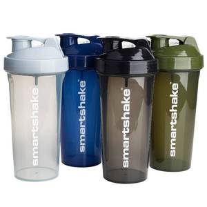 lot 6201 image: Smartshake Lite 2-Pack Protein Shaker Bottle 800 ml  27 oz - Leakproof Screw-on Lid - BPA Free � Unisex - Mist Gray, Army Green, Black, Navy Blue