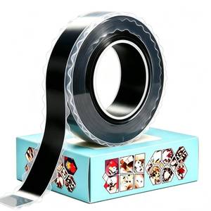 lot 6226 image: zvp Double Sided Nano Tape, Removable Heavy Duty Mounting Foam Tape, Adhesive Tape for Wall, Carpet, Poster and Picture Hanging Strips (Black, 1.15  118 in)