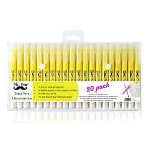 lot 6260 image: Mr. Pen- Gel Highlighters  Bible Highlighter  Pack of 20  No Bleed Highlighter