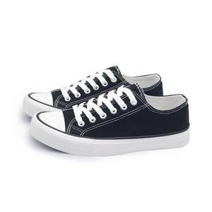 lot 6267 image: ANTLULU Womens Canvas Shoes Low Top and Lace up Fashion Casual Sneakers Black and White Classic size 9