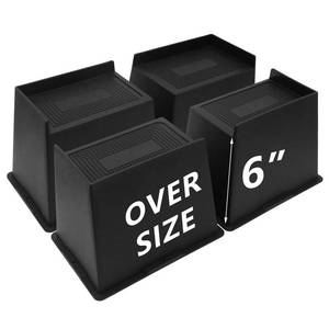 lot 9203 image: HANIHUA 4 Pack Bed Risers 6 inch Heavy Duty, Oversized Furniture Risers, Extra Wide Bed Lifts Risers for Table, Sofa, Dorm Twin XL, Couch, Desk, Bed Frame Risers Supports Up to 6,500 Lbs