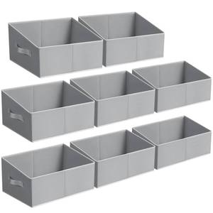 lot 9250 image: Homsorout Storage Bins Cube Storage Organizer - 8 Pack Fabric Trapezoid Storage Cubes for Bins and Baskets for Shelves Collapsible Non-Separating Trapezoidal Flared Cube Organizer, Light Gray