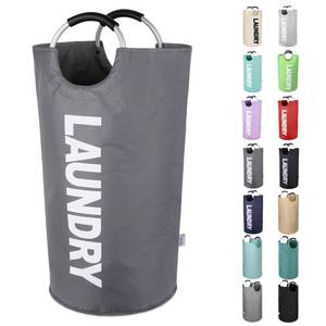 lot 10165 image: SweetMemo Large Laundry Hamper Bag 95LTall Laundry Basket with Handles, Big Dirty Clothes Hamper for Dorm, Laundry Room, Sturdy, Lightweight and Easy Carry Laundry Sorter Bin � Dark Grey