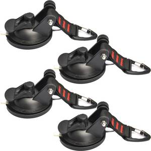 lot 10172 image: Eyskutvjc 4PCS Suction Cups Heavy Duty with Hooks,Outdoor Strong Suction Cup Wall Anchor for Camping Tarp Accessory,Car Side Awning,RV Boat Window Glass Camping Trap