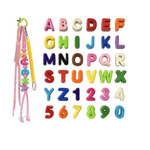 lot 10180 image: Chunky Colorful Acrylic Letter Beads for DIY Crafts (72)