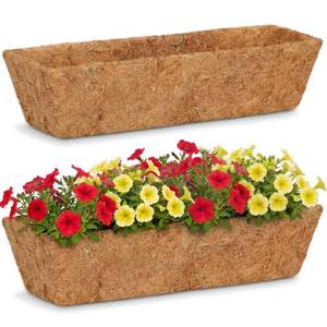 lot 10197 image: HFHOME 2Pcs 30in Trough Coco Fiber Replacement Liner, Natural 30 inches Window Deck Coco Replacement Liner for Window Box