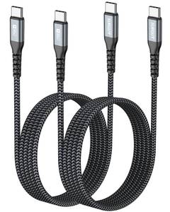 lot 10210 image: SUNGUY USB C to USB C 5FT 2Pack, 60W USB C Cable PD Fast Charge USB 2.0 Type C Charger Cord Compatible for iPhone 171615 Series, Samsung Galaxy S2324 Ultra, MacBook AirPro, iPad ProAir -Grey
