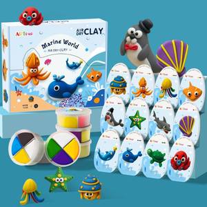 lot 10213 image: ARTPAR Air-Dry Clay Kit for Kids,12 Marine Animals Modeling Magic Clay Sculpting Tools Set,Non-Sticky, Ultra-Light,Creative DIY School Arts and Crafts Gifts for Boys and Girls Ages 3-12