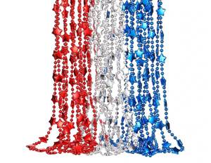 lot 10219 image: 21Pcs 4th-of-July-Necklaces Independent-Day Patriotic Star Shaped Necklace Red-White-Blue Necklace for Adults Party Favors Accessories