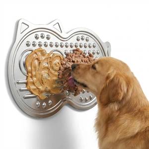 lot 10230 image: Stainless Steel Lick Mat for DogsandCats, Chew Proof and Whisker Friendly, Non-Slip Base,Pet Enrichment Toy for Calm Feeding and Anxirty Relief,Dishwasher Safe Slow Feeder Pad with a Spatula, Scrubbing Pad